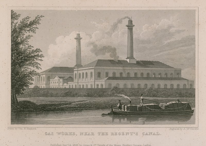 Gas works, near the Regent