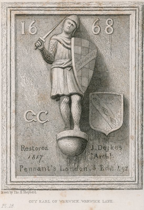Guy, Earl of Warwick by Thomas Hosmer Shepherd