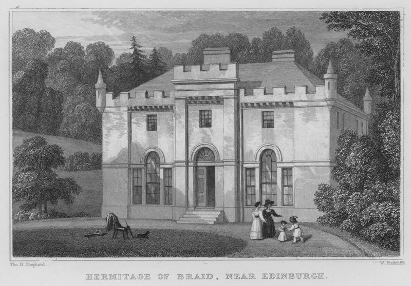 Hermitage of Braid, near Edinburgh by Thomas Hosmer Shepherd
