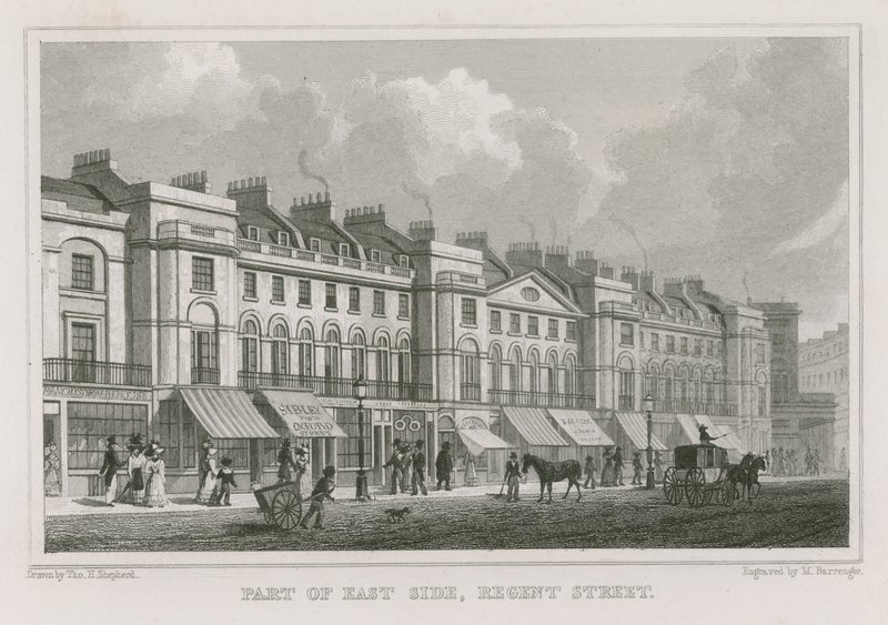 Part of the east side of Regent Street, London by Thomas Hosmer Shepherd