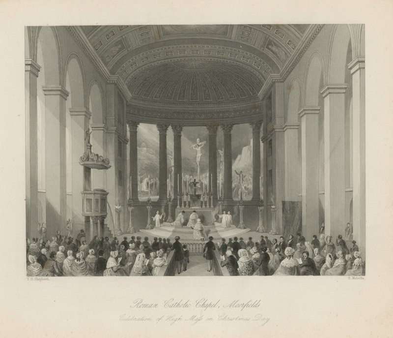 Roman Catholic Church in Moorfields by Thomas Hosmer Shepherd