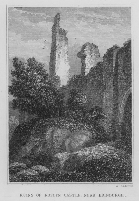 Ruins of Roslyn Castle, near Edinburgh by Thomas Hosmer Shepherd