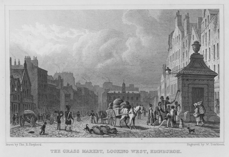 The Grass Market, Looking West, Edinburgh by Thomas Hosmer Shepherd