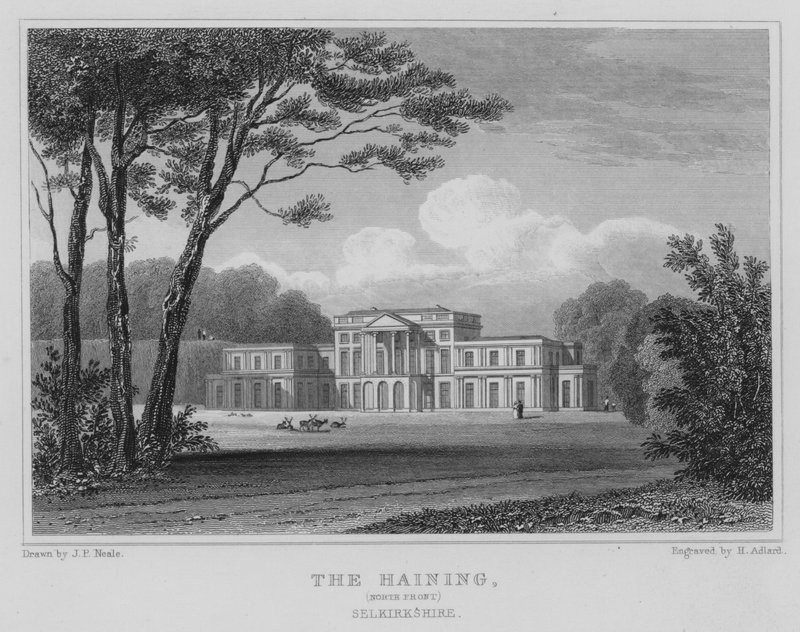 The Haining, North Front, Selkirkshire by Thomas Hosmer Shepherd