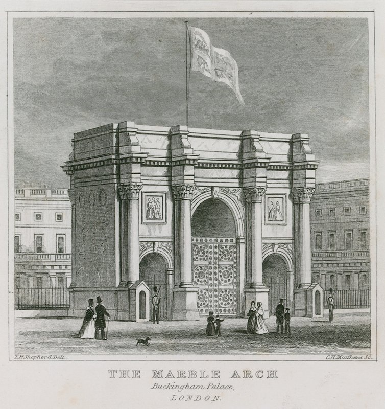 The Marble Arch, Buckingham Palace by Thomas Hosmer Shepherd