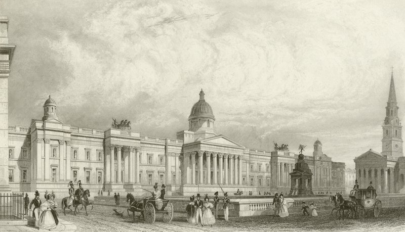 The New National Gallery, Trafalgar Square, London by Thomas Hosmer Shepherd