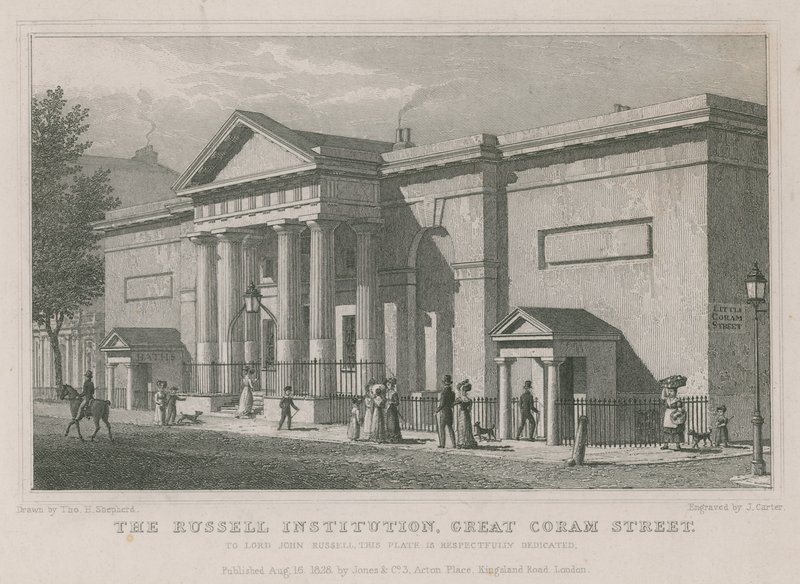 The Russell Institution, Great Coram Street, London by Thomas Hosmer Shepherd