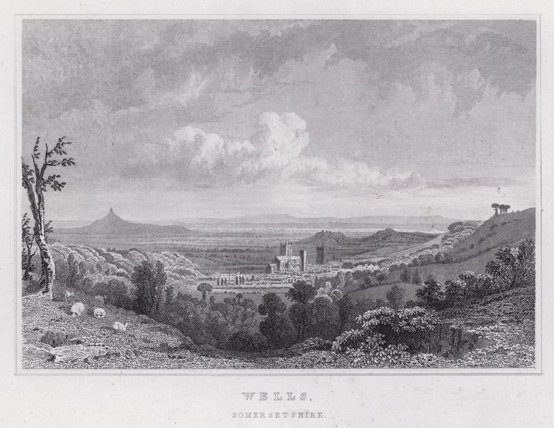 Wells, Somersetshire by Thomas Hosmer Shepherd