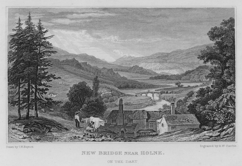 New Bridge near Holne, on the Dart by Thomas Mann (after) Baynes