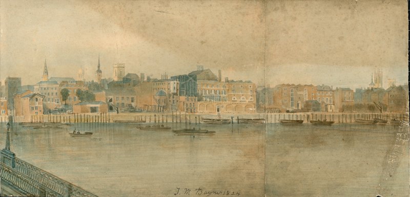 Panorama of River Thames, North Side, in 13 Parts by Thomas Mann Baynes