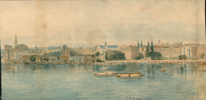 Panorama of River Thames, North Side, in 13 Parts by Thomas Mann Baynes