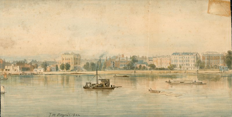 Panorama of River Thames, North Side, in 13 Parts by Thomas Mann Baynes