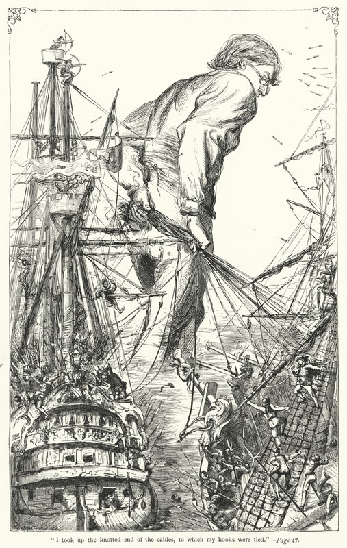 Illustration for Gulliver’s Travels by Jonathan Swift by Thomas Morten