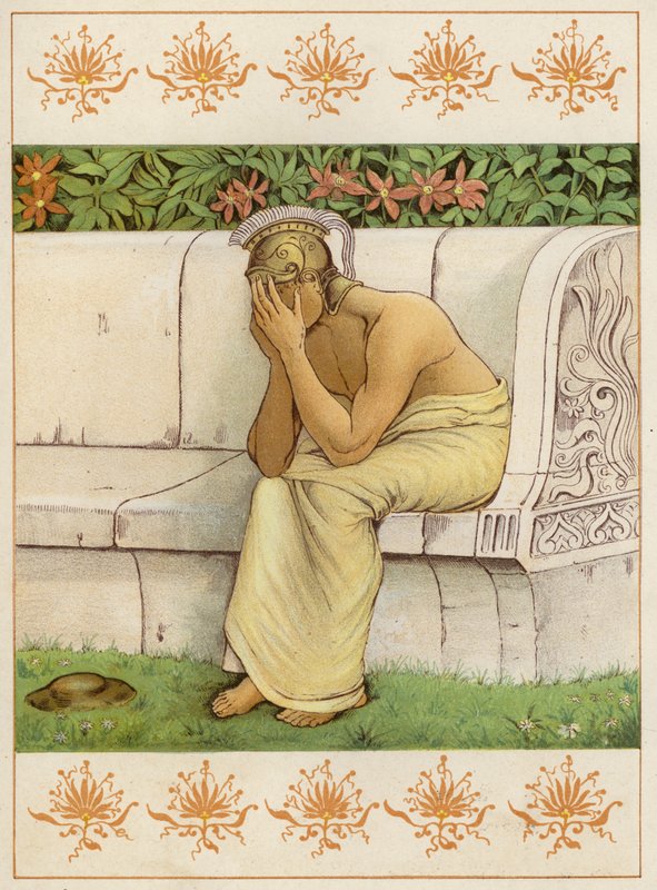 Perseus weeping, having killed Akrisios by Thomas Ralph Spence