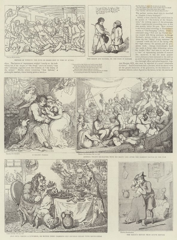Humorous Art at the Royal Naval Exhibition by Thomas Rowlandson