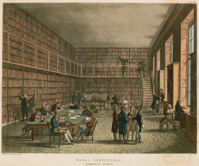Royal Institution, Albemarle Street, London by Thomas Rowlandson