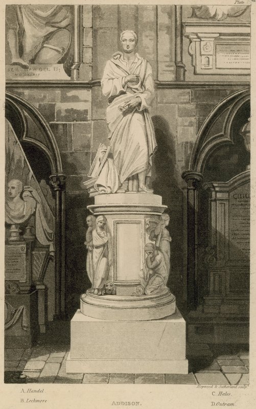 Memorial to Addison, Westminster Abbey, London by Thomas Uwins