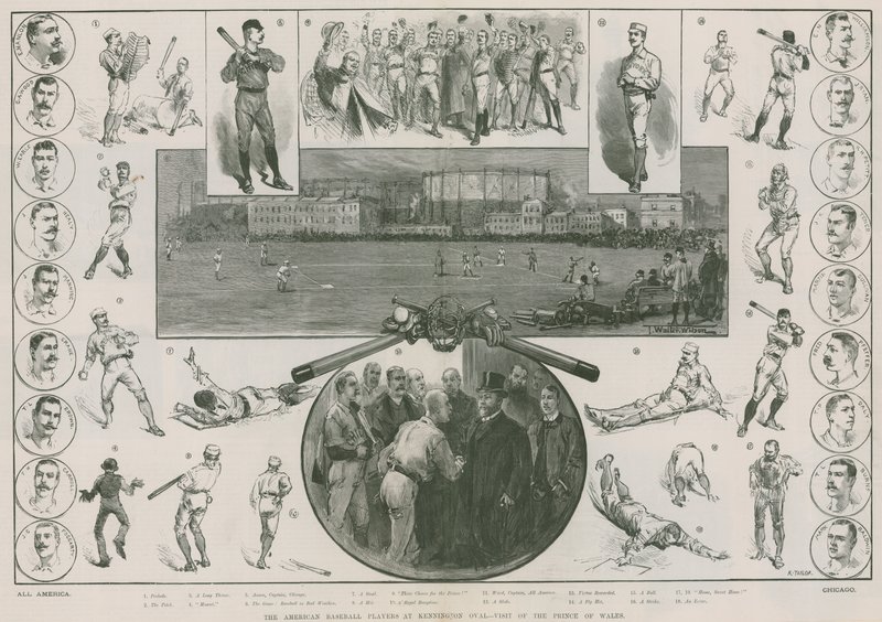 The American Baseball Players at Kennington Oval - Visit of the Prince of Wales by Thomas Walter Wilson