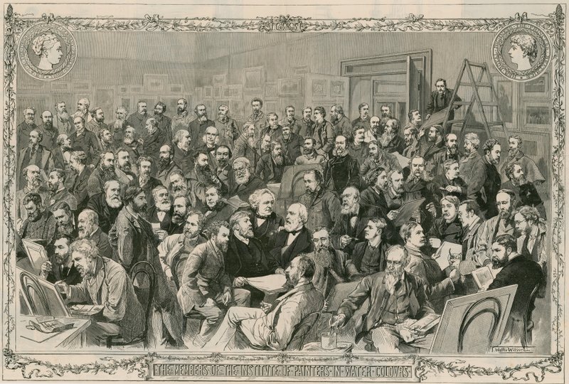 The Members of the Institute of Painters in Water Colours by Thomas Walter Wilson