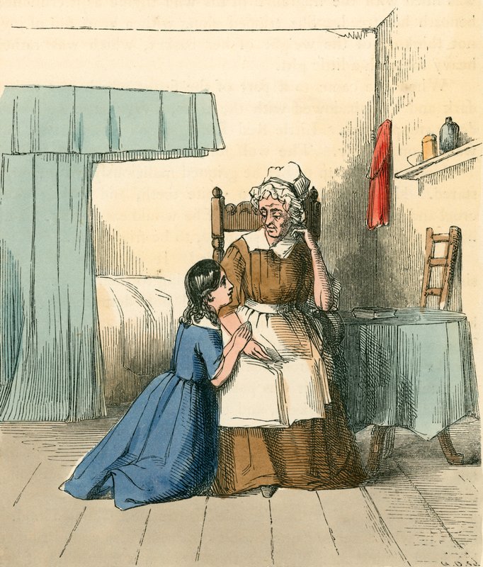 Saying Her Prayers to Her Grandmother by Thomas Webster