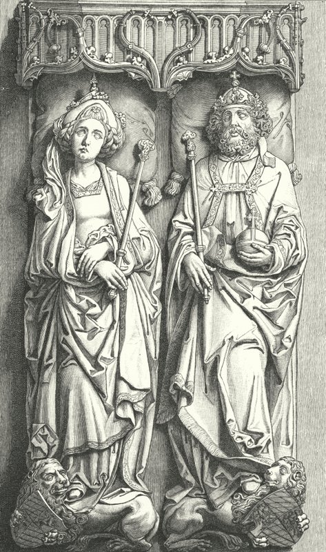 Tomb of Henry II, Holy Roman Emperor, and Cunigunde of Luxembourg, Bamberg Cathedral, Germany by Tilman Riemenschneider