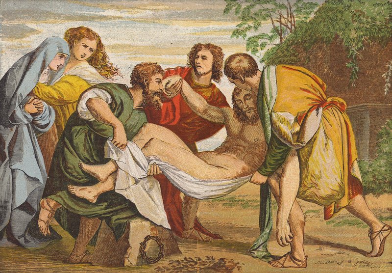 Joseph of Arimathea laying the body of Jesus in his own tomb by Titian (c.1488 1576) (after)