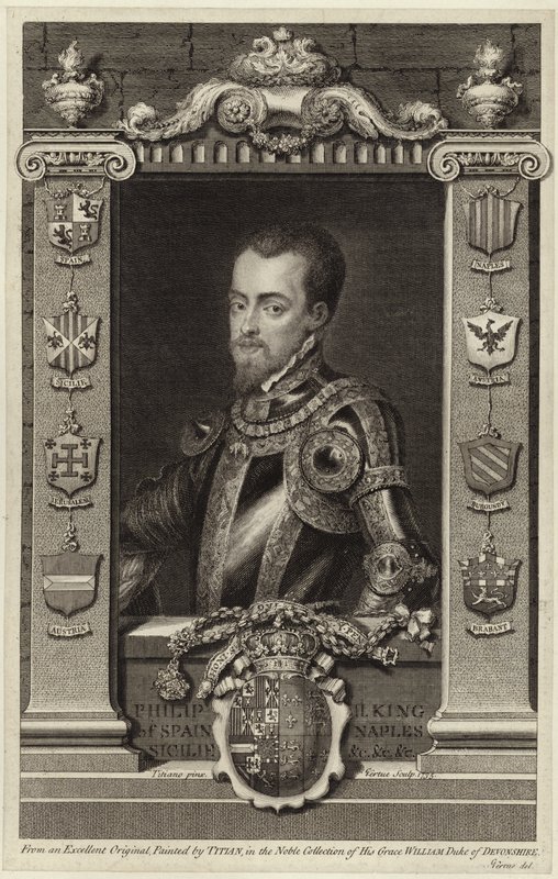 Portrait of King Philip II of Spain by Tiziano Vecelli
