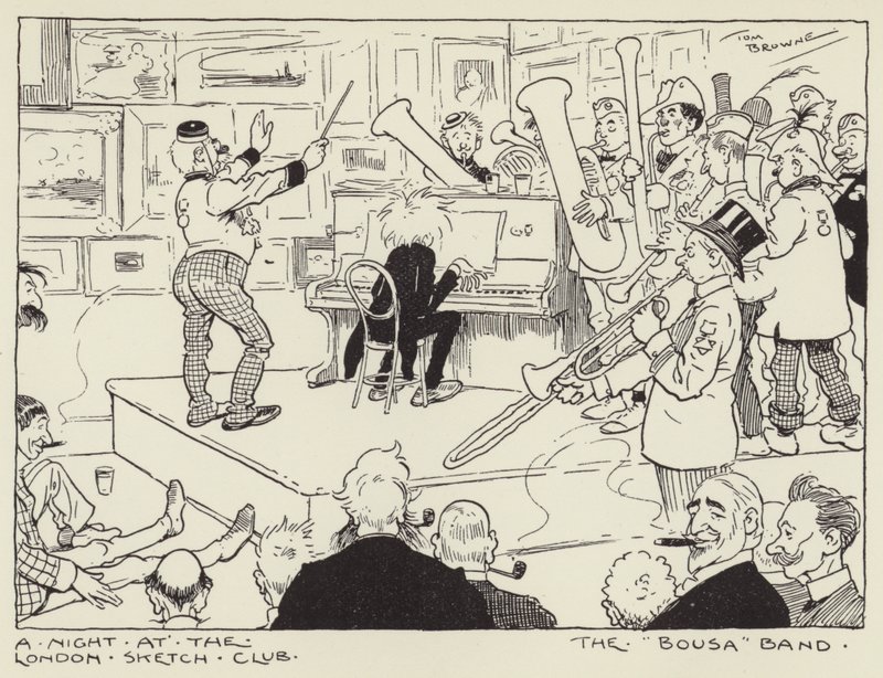 A Night at the London Sketch Club, The Bousa Band by Tom Browne