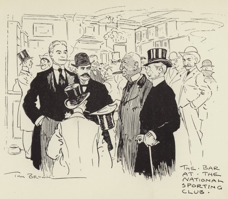 The Bar at the National Sporting Club by Tom Browne