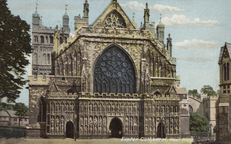 Exeter Cathedral, West Front by Unbekannt