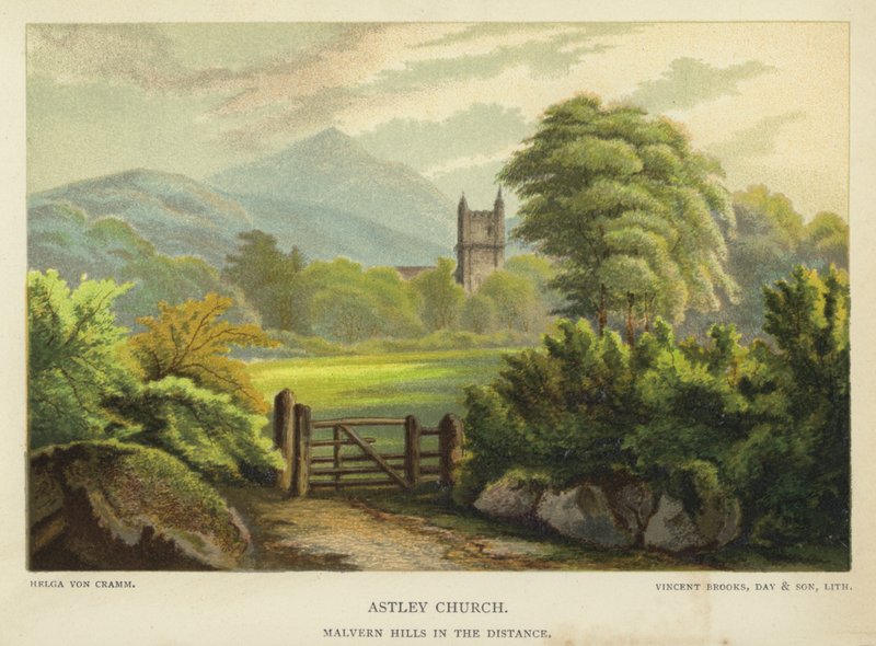 Astley Church, Malvern Hills in the Distance by Unbekannt Unbekannt