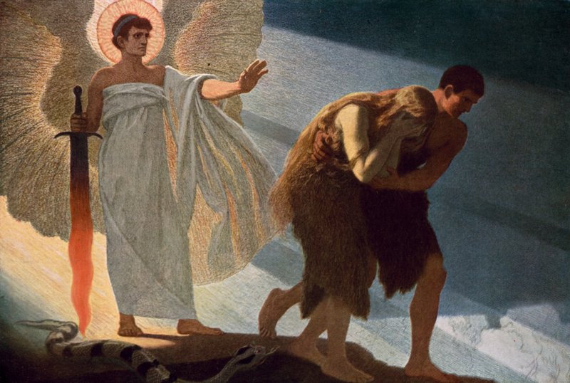 Expulsion of Adam and Eve from Paradise by Unbekannt Unbekannt
