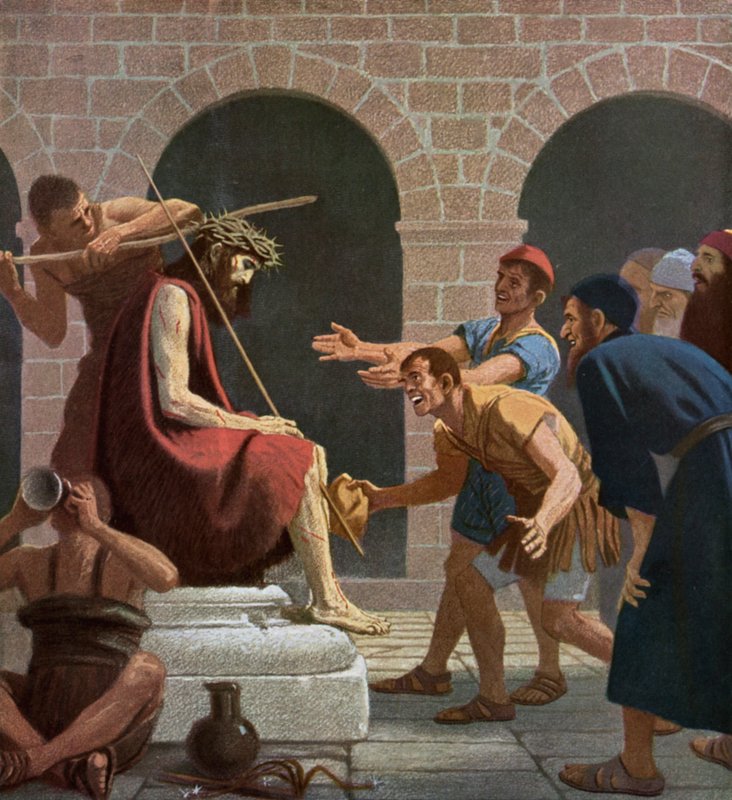 Jesus Mocked after Being Crowned with the Crown of Thorns by Unbekannt Unbekannt