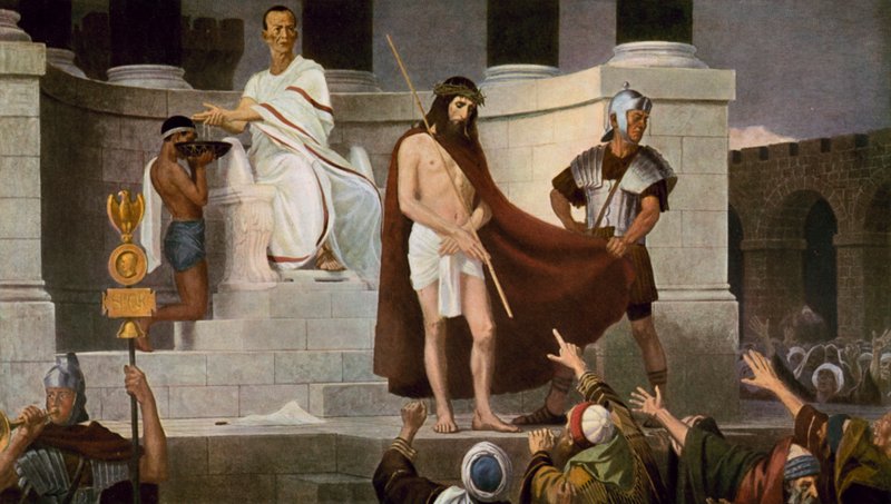 Pontius Pilate Washing His Hands After Condemning Jesus to Death by Unbekannt Unbekannt