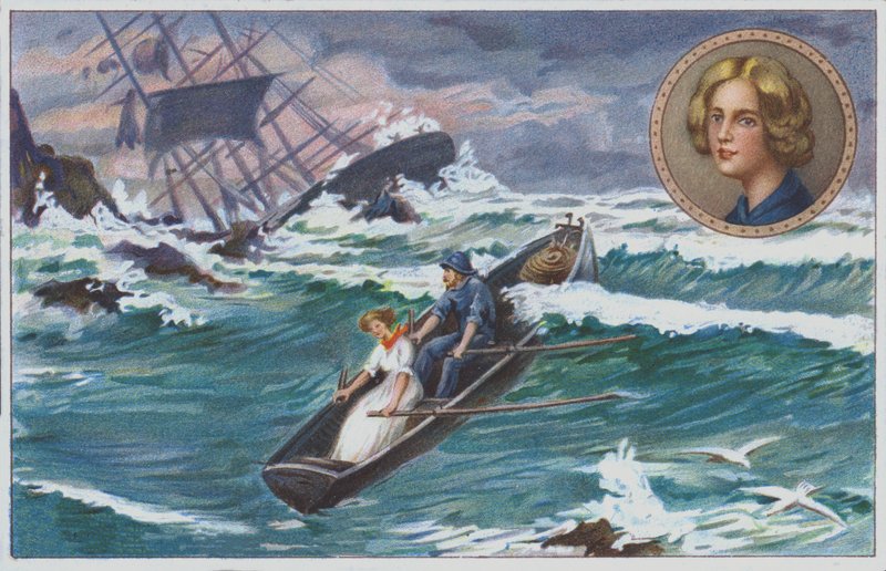Grace Darling Rows Out with Her Father to Rescue Survivors of the Shipwrecked Vessel, the 