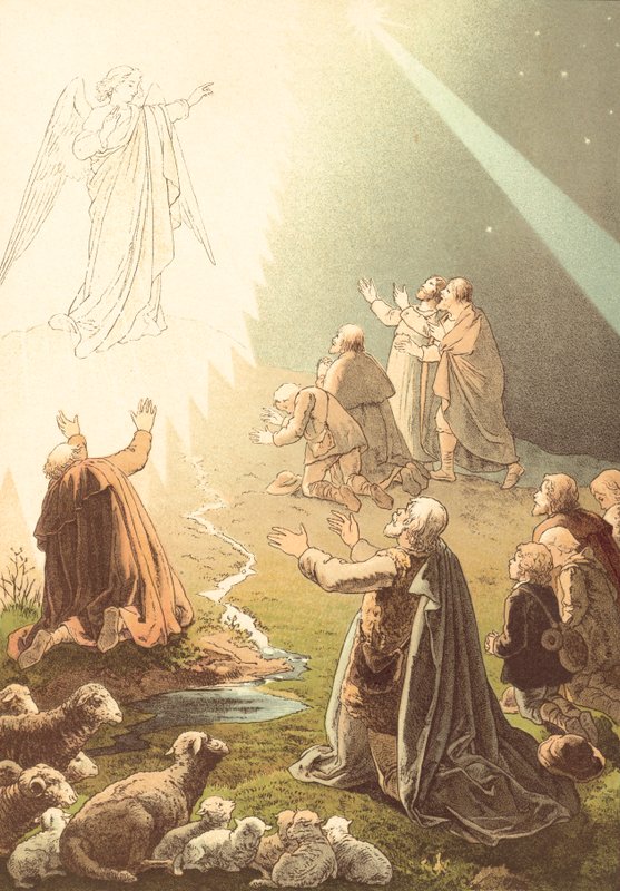 Shepherds Watching Their Sheep by Victor Paul Mohn