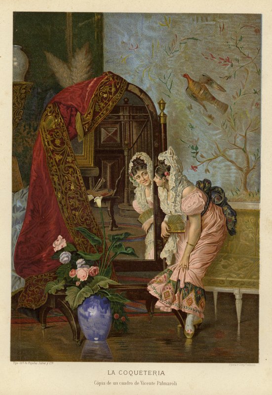 Coquetry by Vincente Gonzalez Palmaroli
