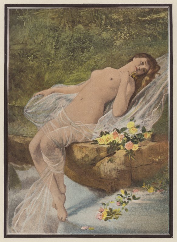 Woman with Flowers by Vlaho Bukovac