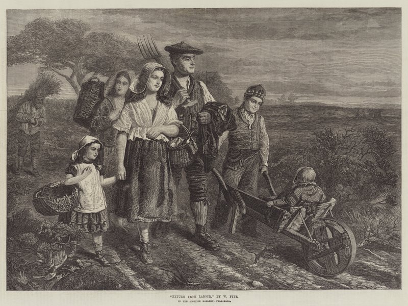 Return from Labour, in the Scottish Gallery, Pall-Mall by W. Fyfe