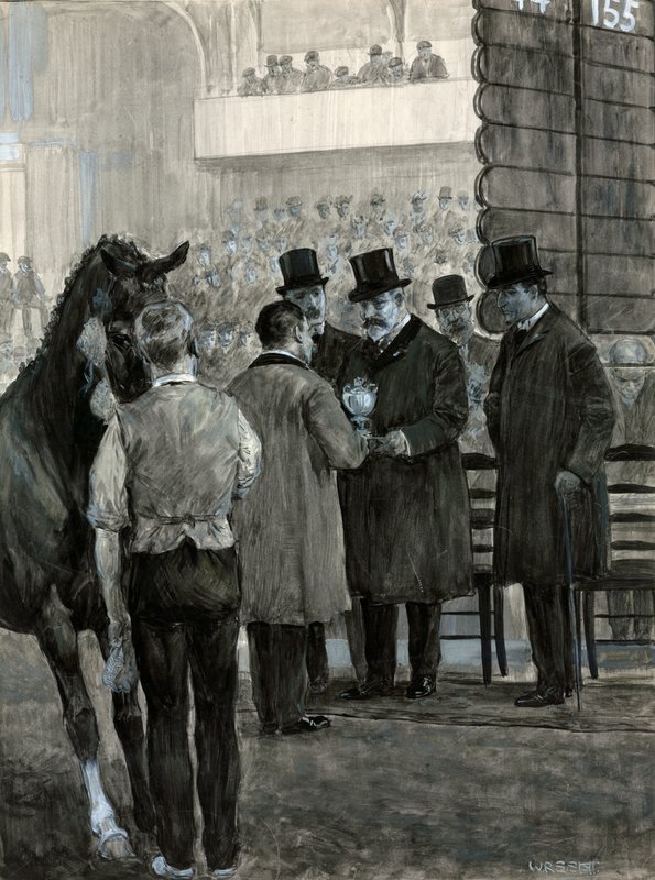 King Edward VII at the Hackney Horse Show Presenting the Cup by W.R.S. Stott