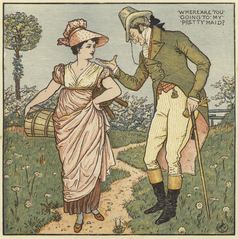 Where Are You Going to, My Pretty Maid by Walter Crane