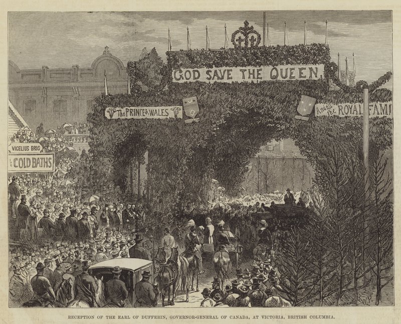 Reception of the Earl of Dufferin, Governor-General of Canada, at Victoria, British Columbia by Walter Paget