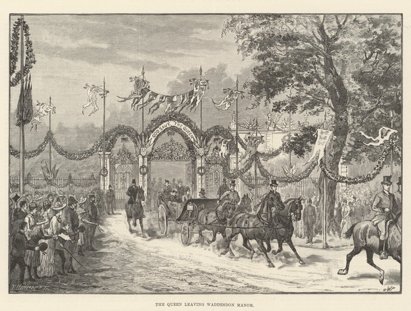 The Queen leaving Waddesdon Manor by Walter Paget