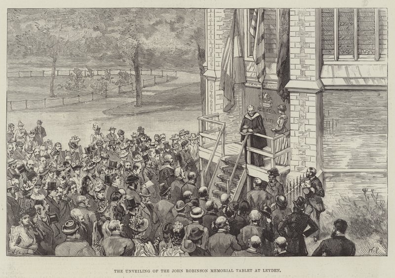 The Unveiling of the John Robinson Memorial Tablet at Leyden by Walter Paget