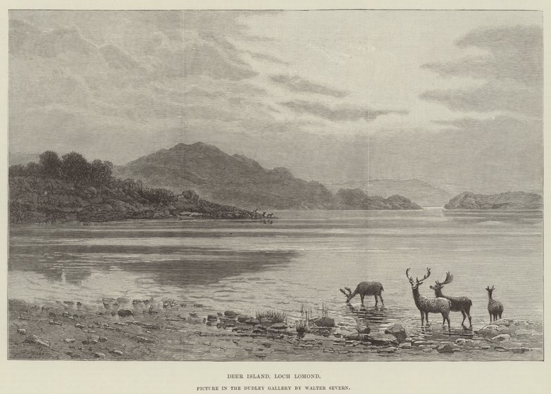 Deer Island, Loch Lomond, Picture in the Dudley Gallery by Walter Severn