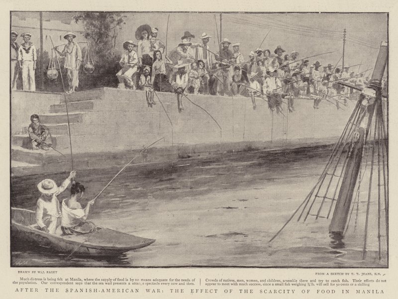 After the Spanish-American War, the Effect of the Scarcity of Food in Manila by Walter Stanley Paget