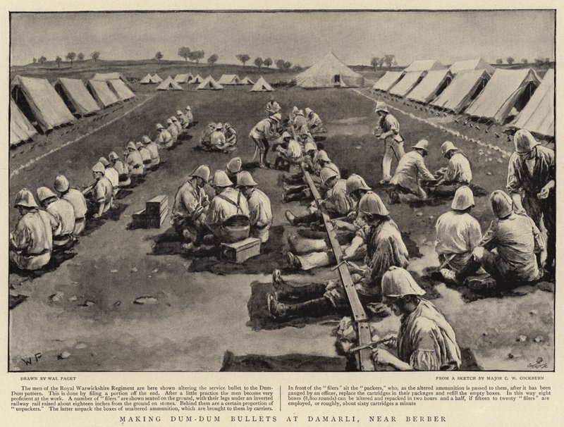 Making Dum-Dum Bullets at Damarli, near Berber by Walter Stanley Paget