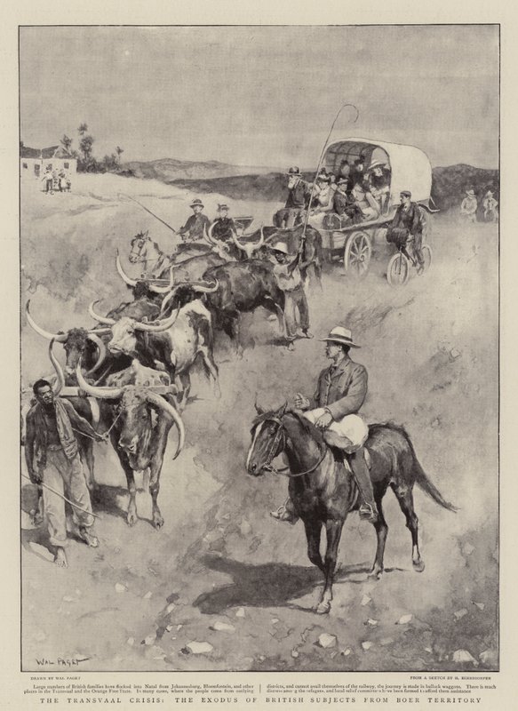 The Transvaal Crisis, the Exodus of British Subjects from Boer Territory by Walter Stanley Paget