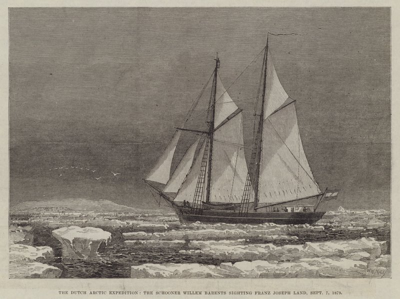 The Dutch Arctic Expedition, the Schooner Willem Barents Sighting Franz Joseph Land, 7 September 1879 by Walter William May