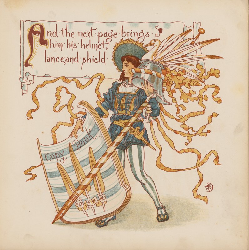 Illustration for Pothooks and Perseverance by Walter Crane by Walter (after) Crane